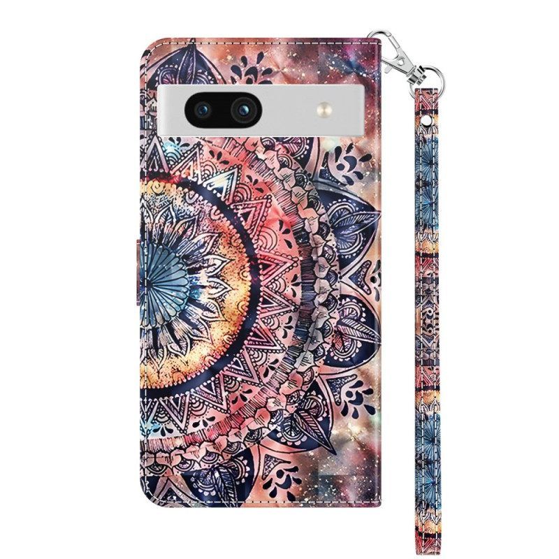 Κάλυμμα Google Pixel 7A με κορδονι Strappy Watercolor Mandala